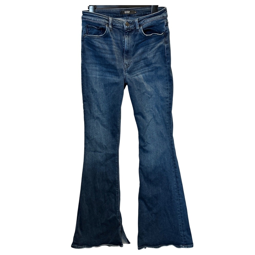 Hudson Holly High Rise Flare Jeans Dark Wash Blue Denim Size 31 Stretch